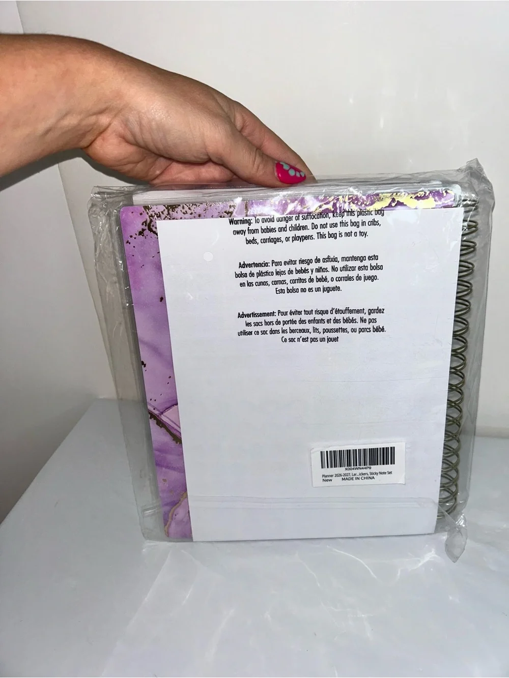 Purple Marble 2026-2027 Planner with Gold Accents